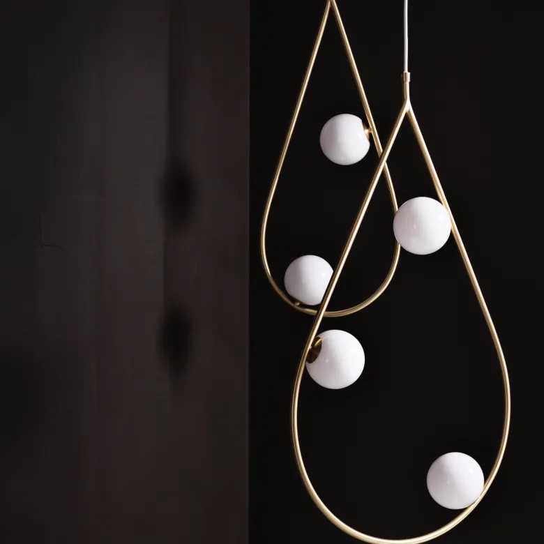 Pearls 65 Pendant lamp Brass, opal