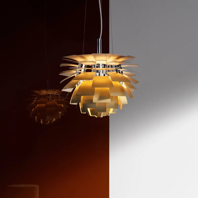 PH Artichoke Ø480 taklampa brass V4