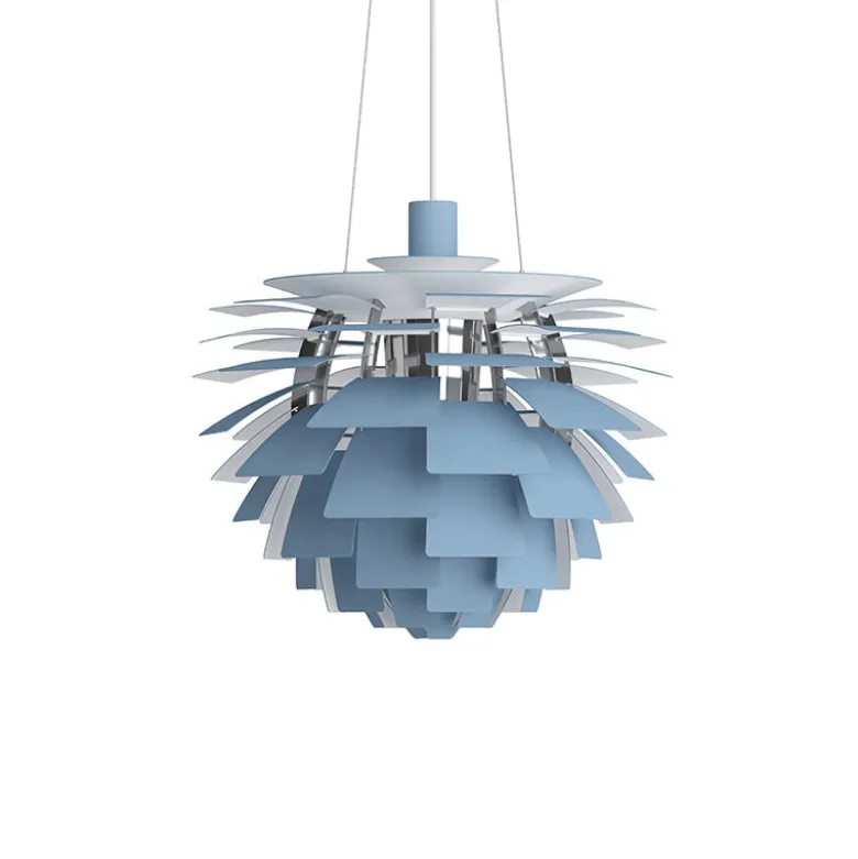 PH Artichoke Ø480 Taklampa Dusty Blue/chrome V4