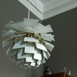 PH Artichoke Ø480 Taklampa Dusty Green/brass V4