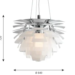 PH Artichoke Ø840 taklampa glass V4