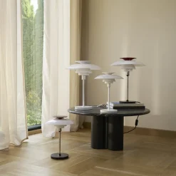 PH 80 Bordslampa chrome/opal white