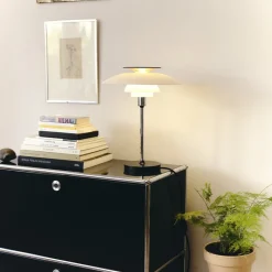 PH 80 Bordslampa chrome/opal white