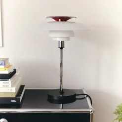 PH 80 Bordslampa chrome/opal white