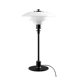 PH 2/1 Bordslampa glass/black metalised