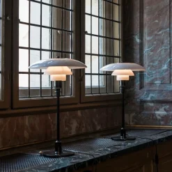 PH 3/2 Bordslampa glass/black metalised