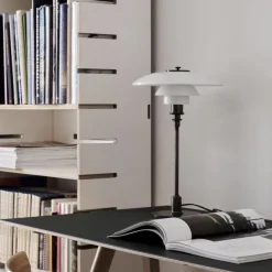 PH 3/2 Bordslampa glass/black metalised