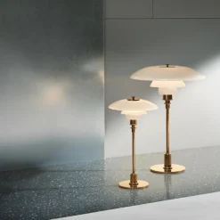 PH 3½-2½ Bordslampa glass/metalised brass