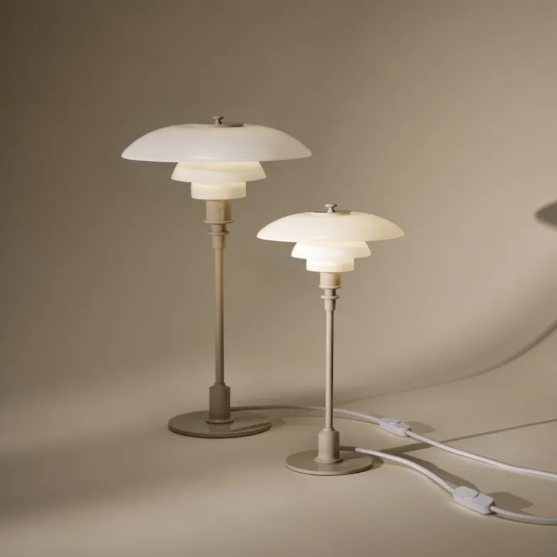 PH 2/1 bordslampa glossy beige