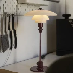 PH 3/2 bordslampa glossy burgundy