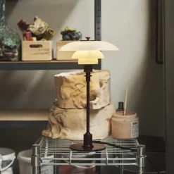 PH 2/1 bordslampa glossy burgundy