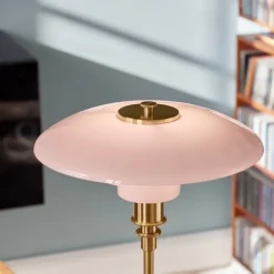 PH 3/2 bordslampa pale rose/brass