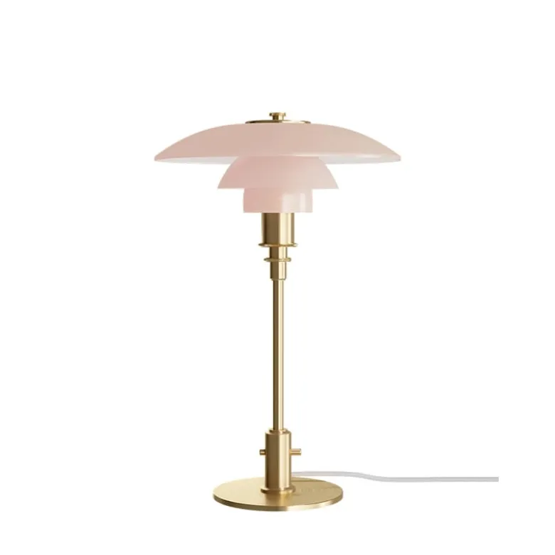 PH 3/2 bordslampa pale rose/brass
