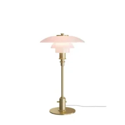 PH 2/1 bordslampa pale rose/brass