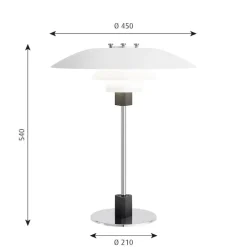 PH 4/3 Bordslampa white/chrome