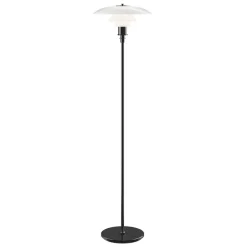 PH 3½-2½ Golvlampa glass/black metalised