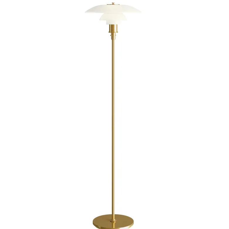 PH 3½-2½ golvlampa glass/metalised brass