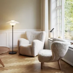 PH 80 golvlampa med dimmer white Opal black
