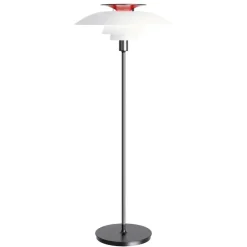 PH 80 Golvlampa Opal white/high lustre chrome plated