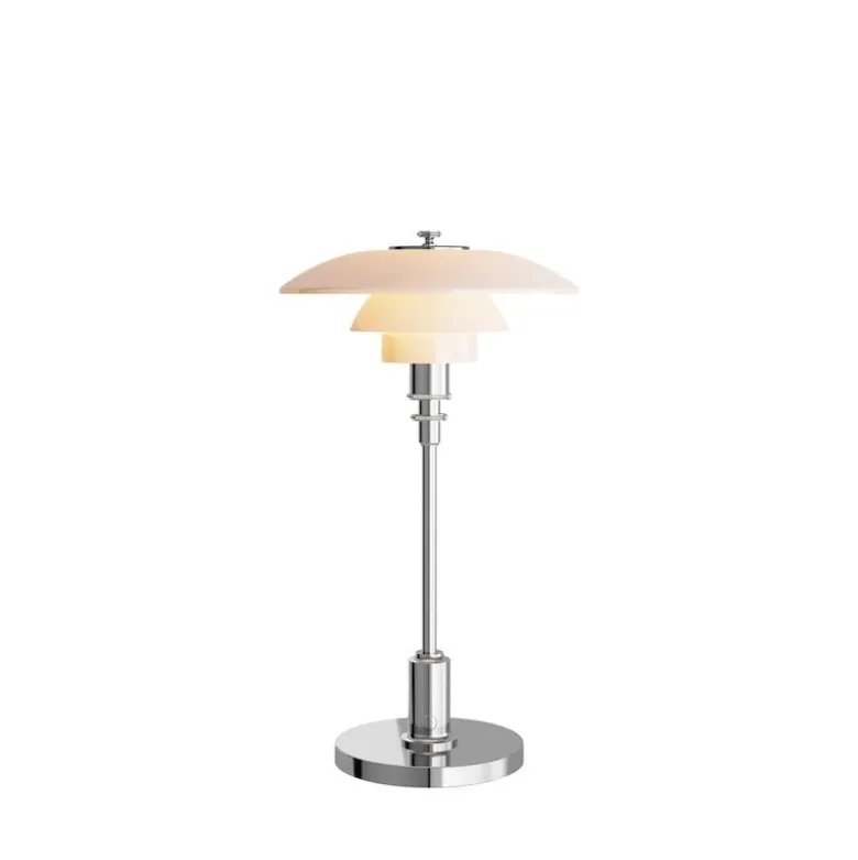 PH 2/1 portable bordslampa glass/chrome