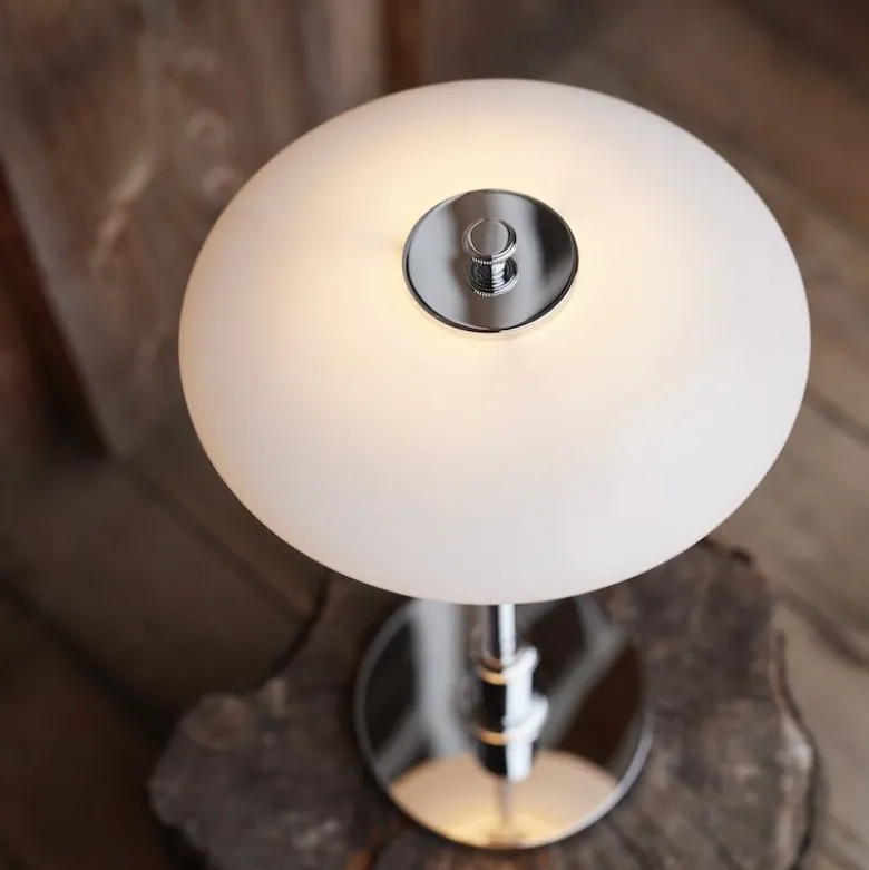 PH 2/1 portable bordslampa glass/chrome