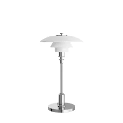 PH 2/1 portable bordslampa glass/chrome