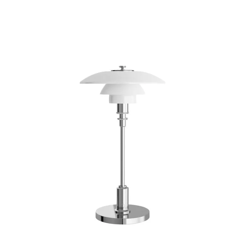 PH 2/1 portable bordslampa glass/chrome