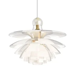 PH Septima taklampa clear/matt glass/brass
