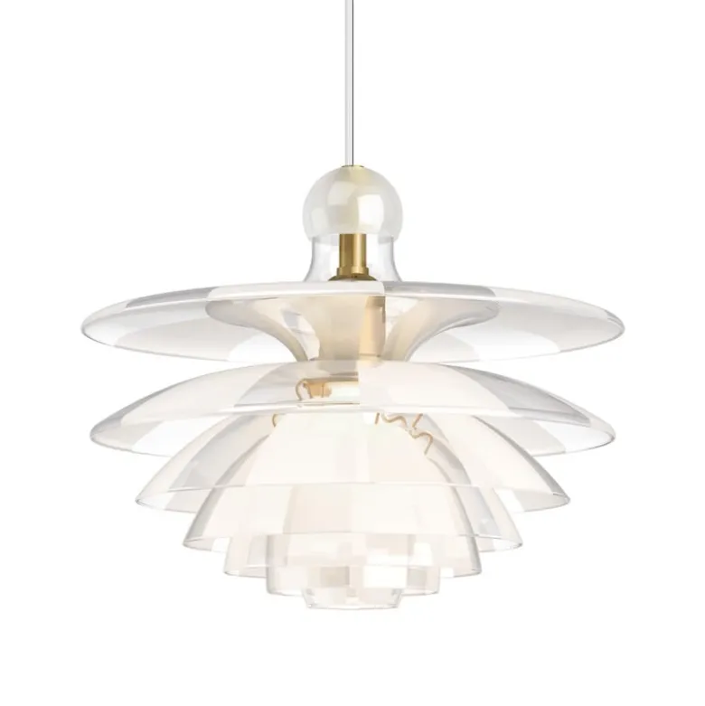 PH Septima taklampa clear/matt glass/brass