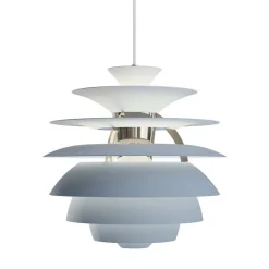PH Snowball taklampa Dusty blue/chrome