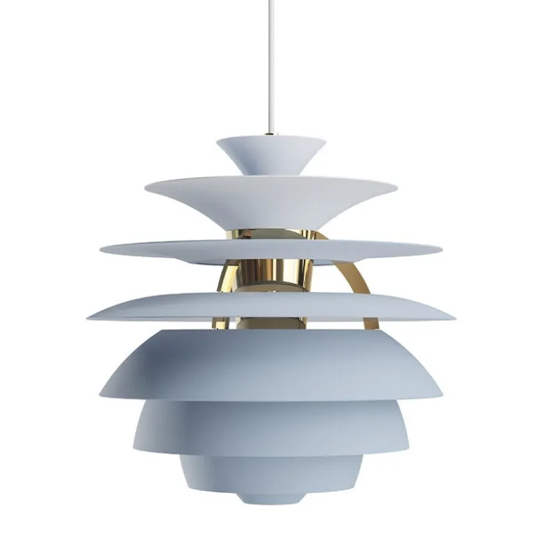 PH Snowball taklampa Dusty blue/brass