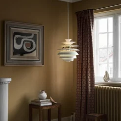 PH Snowball taklampa Dusty green/brass