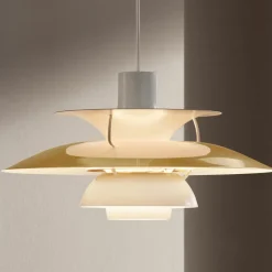 PH 5 Ø500 taklampa brass