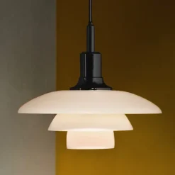 PH 3½-3 Taklampa glass/black metalised