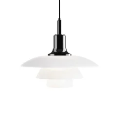 PH 3½-3 Taklampa glass/black metalised