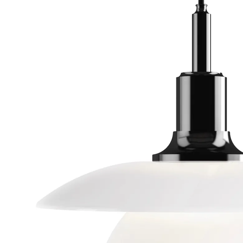 PH 3½-3 Taklampa glass/black metalised