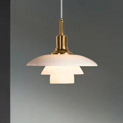 PH 3½-3 Taklampa glass/metalised brass