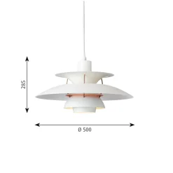 PH 5 Ø500 taklampa hues of grey