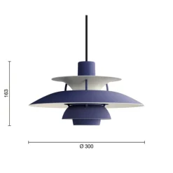 PH 5 Ø300 taklampa Monochrome Dusty Indigo