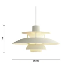 PH 5 Ø300 taklampa Monochrome Pale Pewter