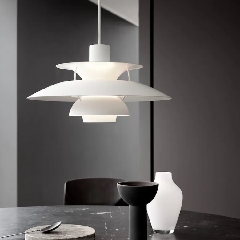 PH 5 Ø500 taklampa monochrome white