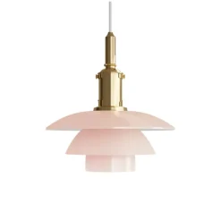 PH 3/3 taklampa pale rose/brass
