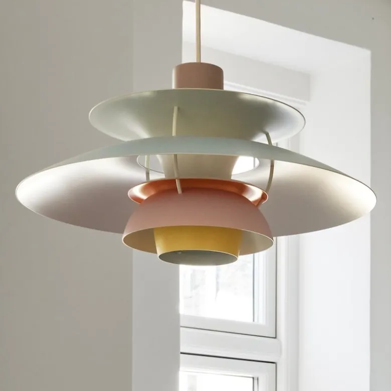 PH 5 Ø500 taklampa Pastels blue rose peach