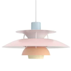 PH 5 Ø500 taklampa pastels blue rose peach