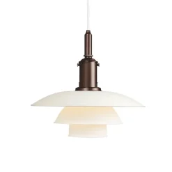 PH 3½-3 Taklampa white/ silkesmatt brown, copper
