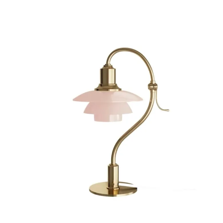 PH 2/2 the Question Mark bordslampa pale rose/brass