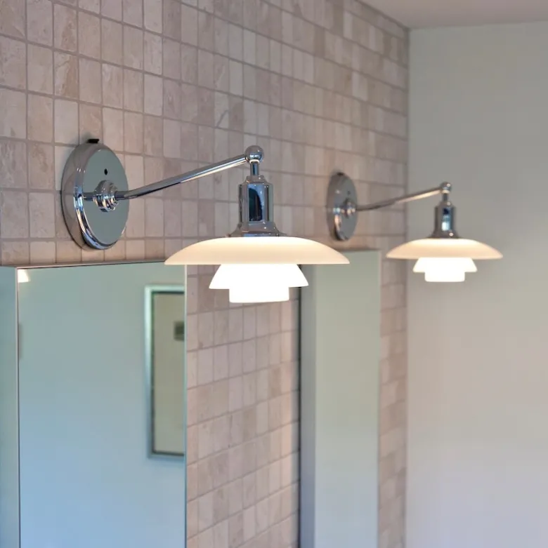 PH 2/1 Vägglampa glass/chrome