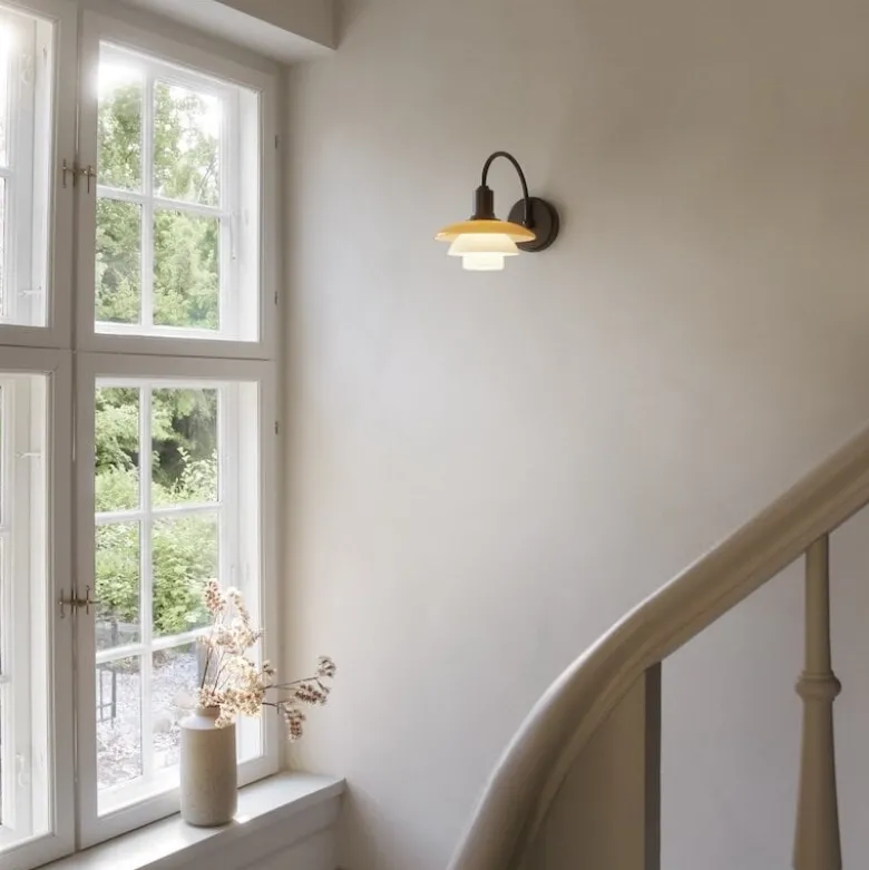 PH 3/2 vägglampa utan sladd med brytare Centenary Edition amber/opal white