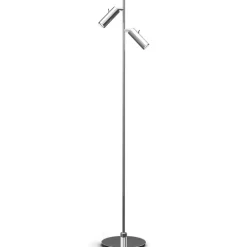 Pipeline dubbel golvlampa krom