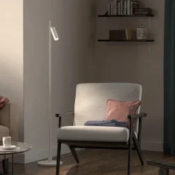 Pipeline enkel golvlampa mattvit